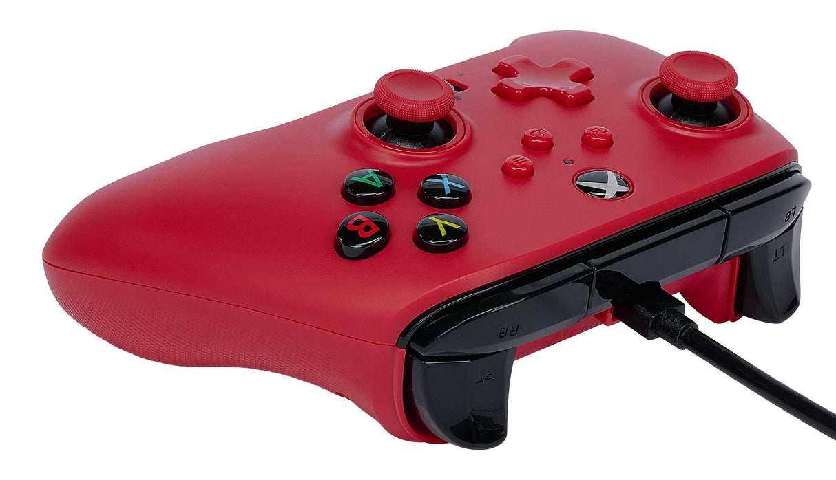 PowerA Enhanced Cabled Controller - Xbox Series X/S - Artisan Red