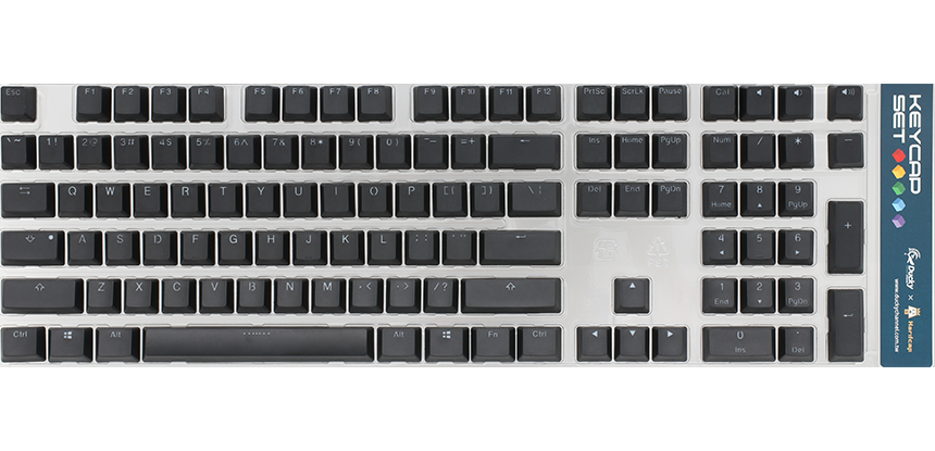 DUCKY Keycaps Set/ Nordic Black Dubbelskott