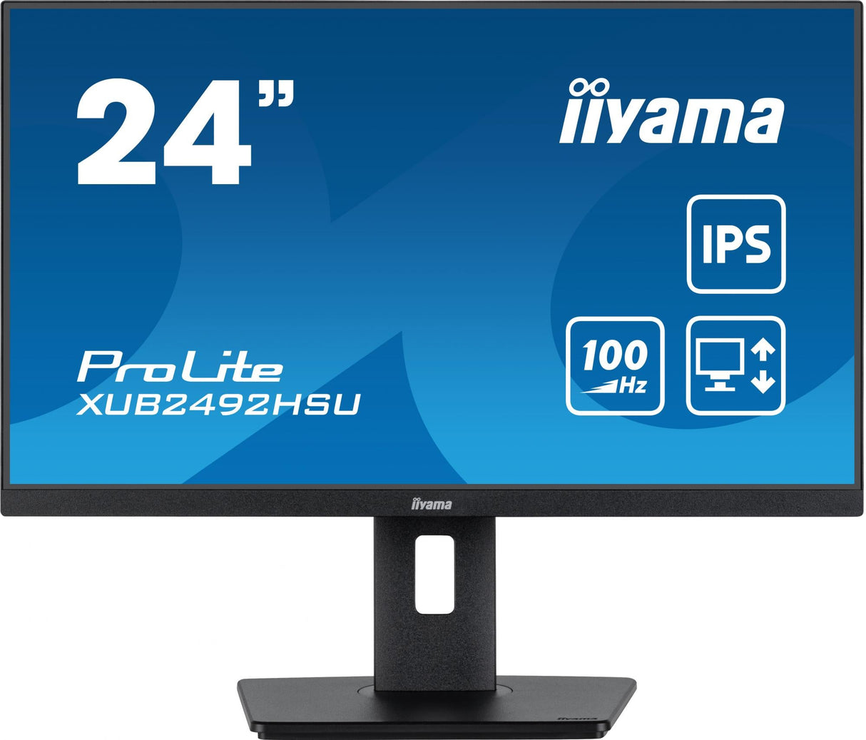 Iiyama ProLite XUB2492HSU-B6 24 1920 X 1080 (Full HD) HDMI DisplayPort 100Hz Pivot Monitor