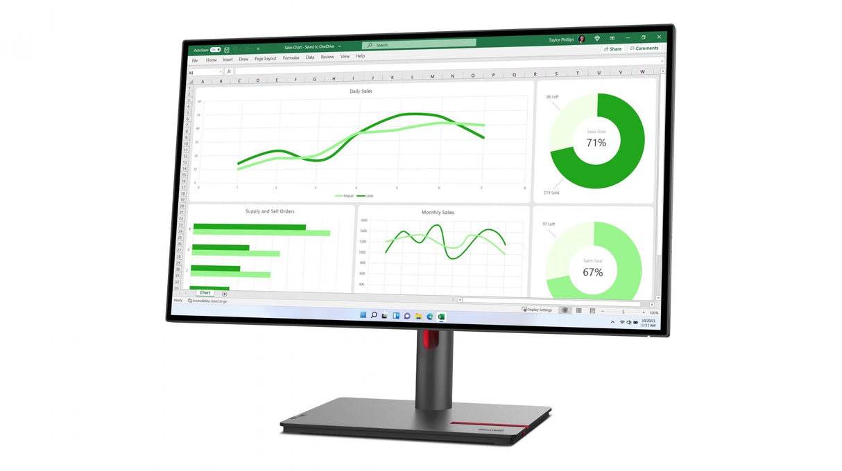 Lenovo ThinkVision P27q-30 27 2560 X 1440 (2K) HDMI DisplayPort 60Hz Pivot-skärm