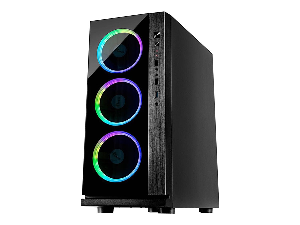 Inter-Tech W-III RGB Tower ATX Ingen strömförsörjning Svart