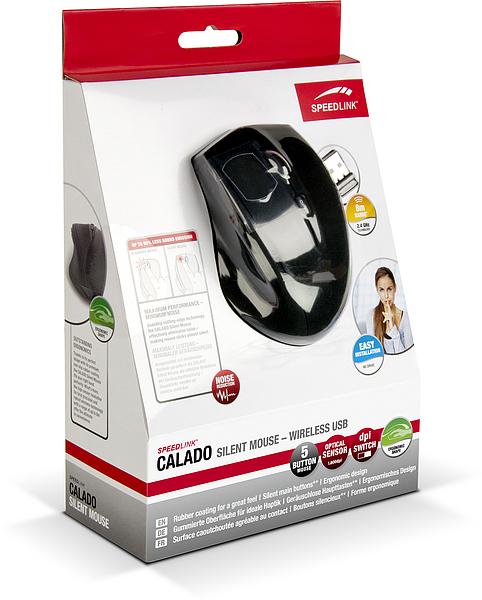 Speedlink - Calado Silent Wireless Mouse with USB Nano Receiver - Black Speedlink