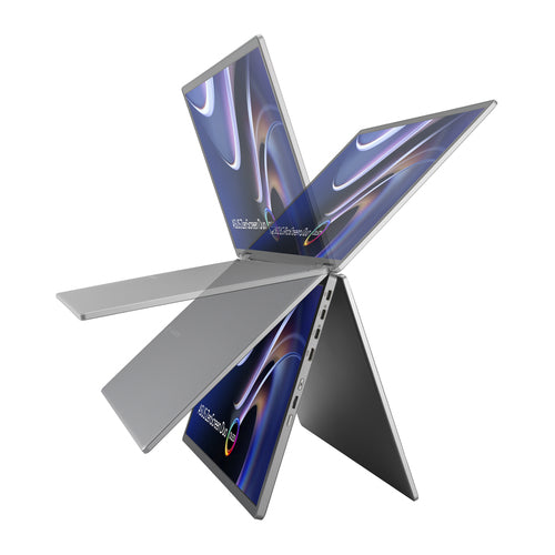 ASUS ZenScreen Duo OLED MQ149CD – set skråt forfra (vinkel 7)