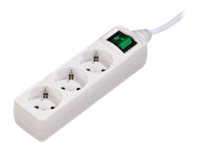 Hama Socket 3-plugg Vit 1,4m