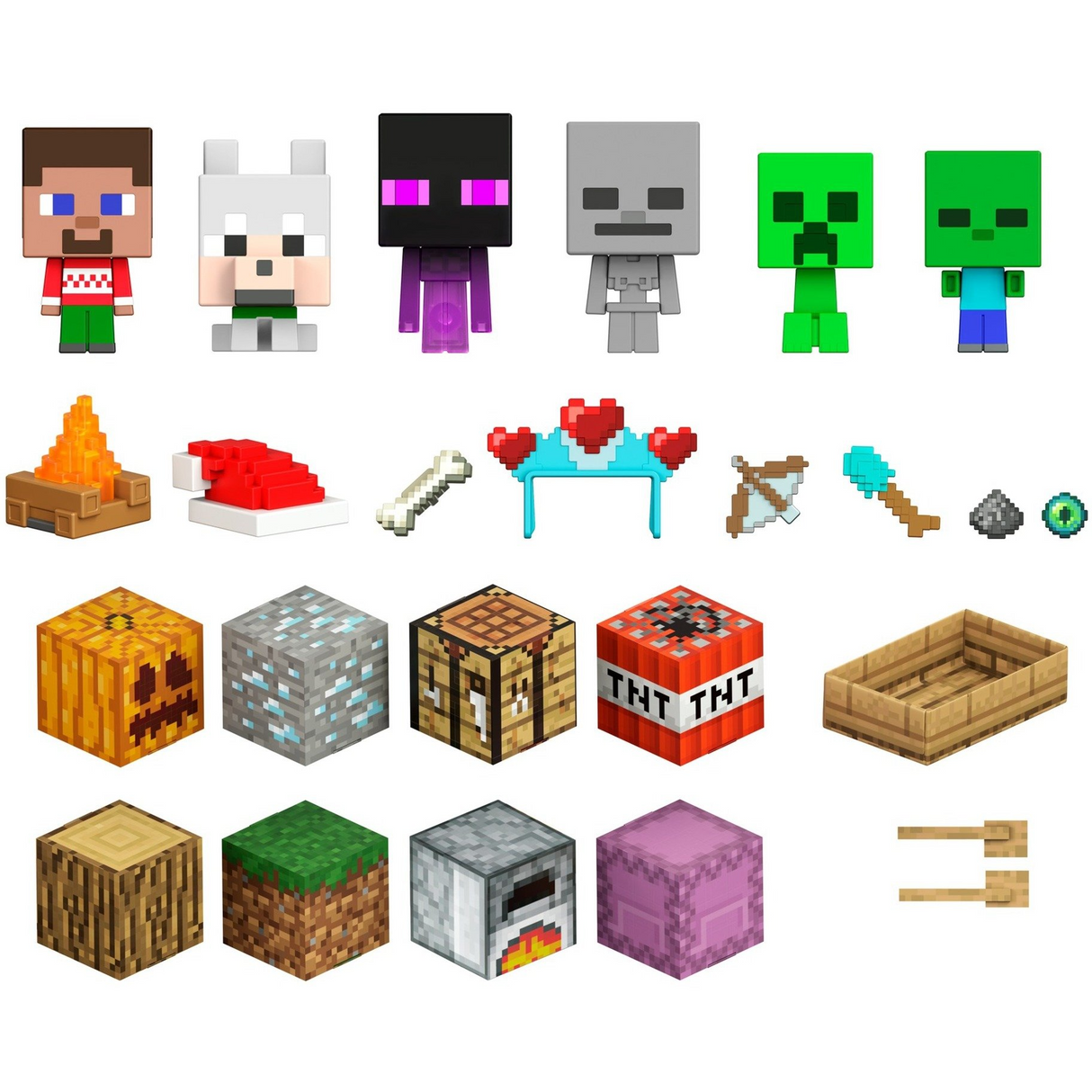 Mattel Minecraft Mob Head Minis Adventskalender Leksaksfigur