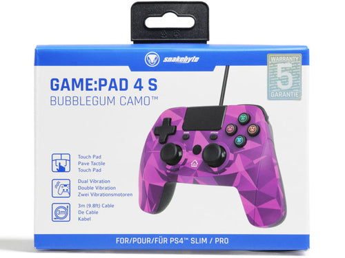 Snakebyte Game:Pad 4 S – kablet controller i Bubblegum Camo – emballage, forside