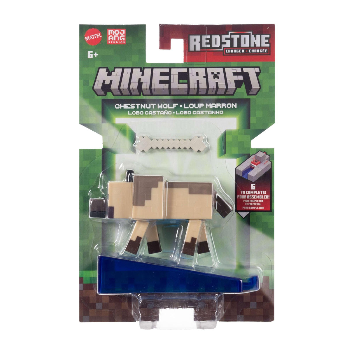 Minecraft - Biome Builds 8cm Figure -Chestnut Wolf (JJR90-JL10) Minecraft