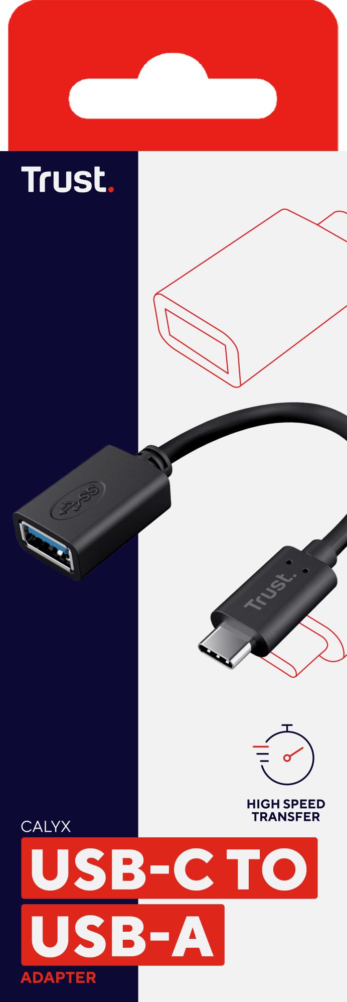 TRUST CALYX USB-C TIL USB-A ADAPTER KABEL