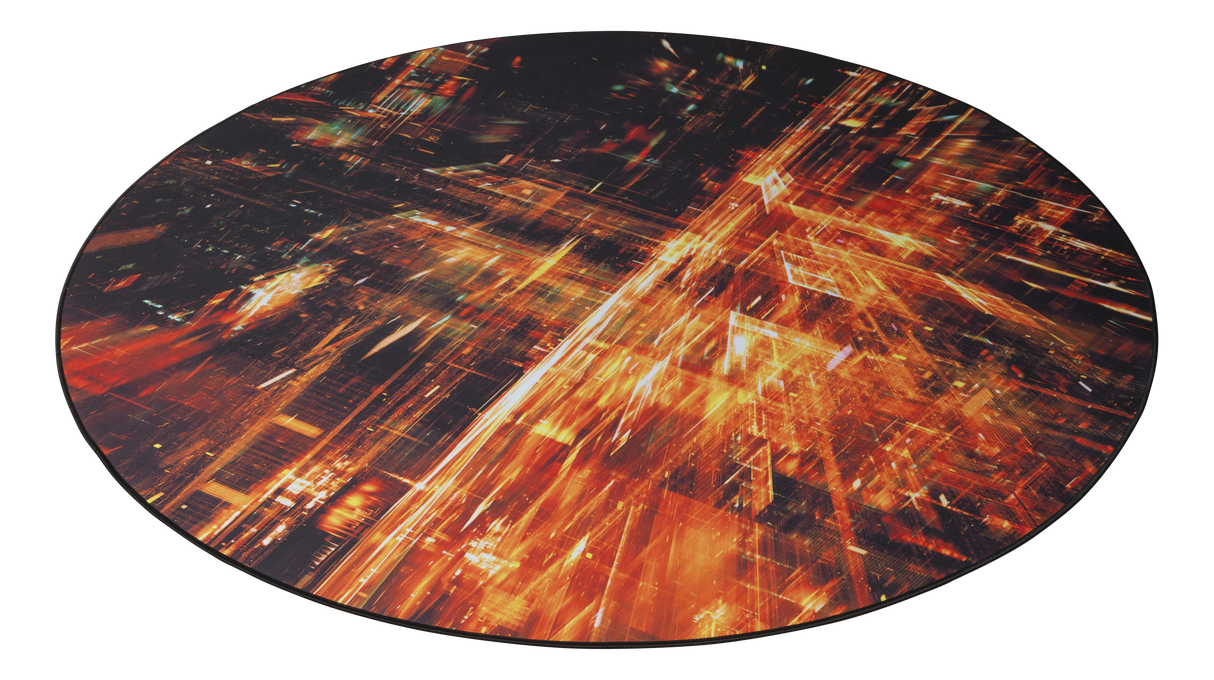 DELTACO DFP420 Stolsmatta Rund Svart Orange