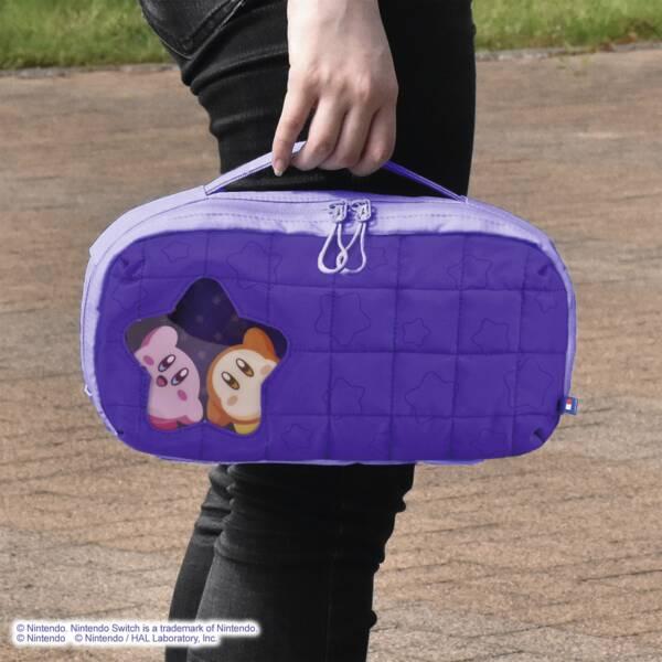 HORI - Puff Pouch for Nintendo Switch 2 (Kirby and Waddle Dee) - Purple - Mid-size HORI
