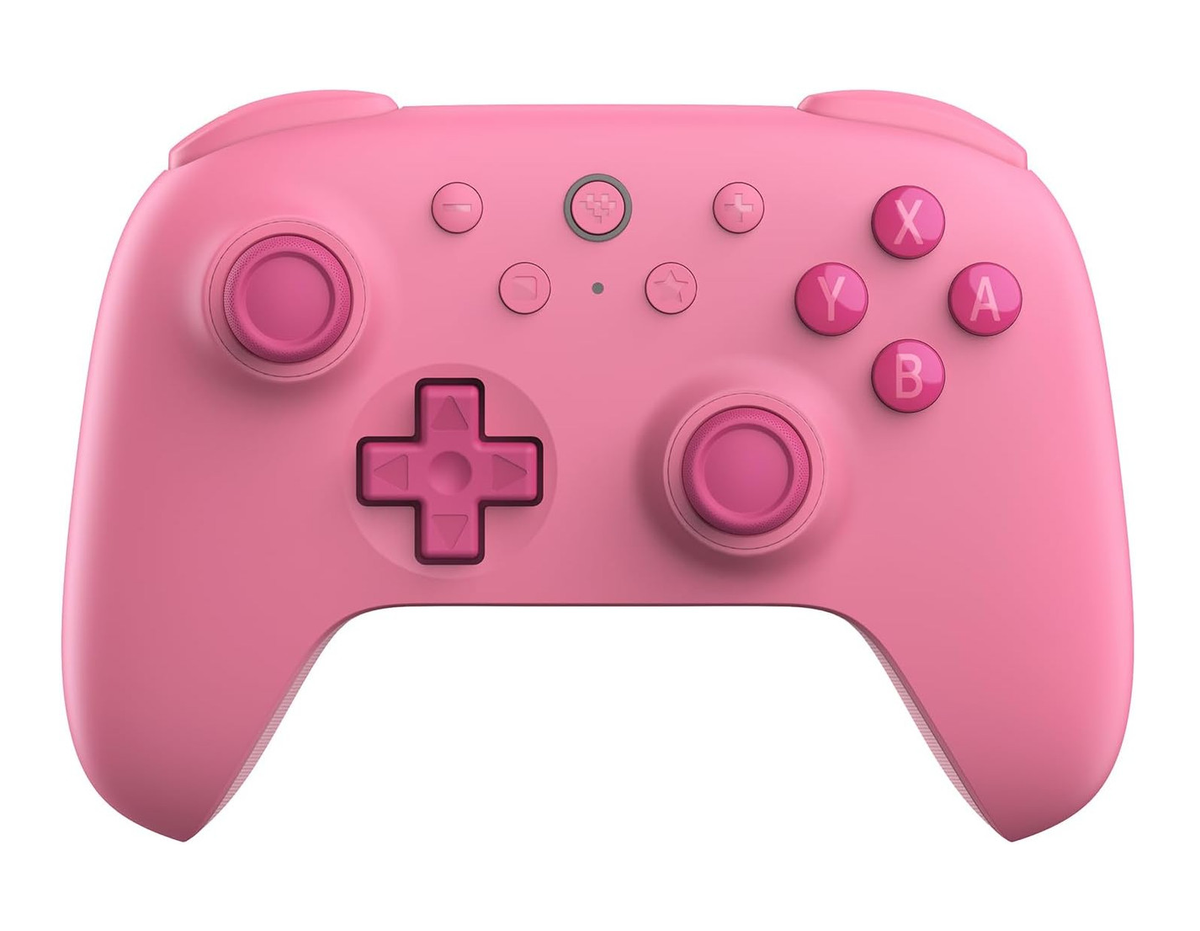 8BitDo Ultimate 2C Bluetooth – Switch-controller – Lyserød – lyserød controller forfra