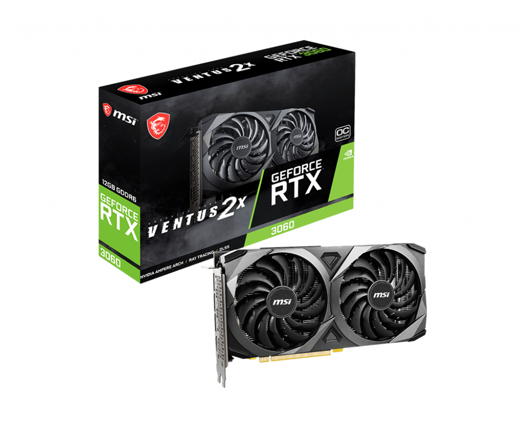 MSI GeForce RTX 3060 VENTUS 2X OC LHR - 12GB GDDR6 RAM - Grafikkort