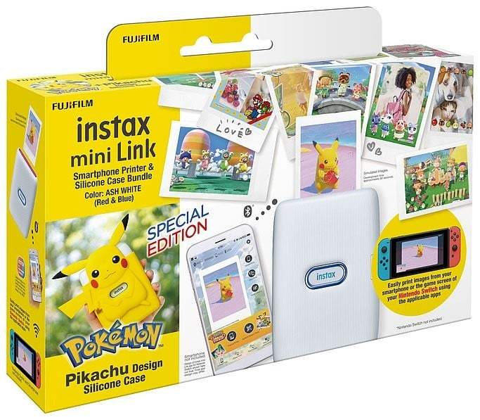 Fuji - Instax Mini link Compact Photo Printer - Pokemon Special Bundle Kit