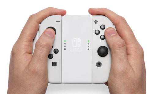 PowerA Joy-Con Comfort Grip Nintendo Switch Hvid – Greb i brug med Joy-Con, Joy-Con medfølger ikke