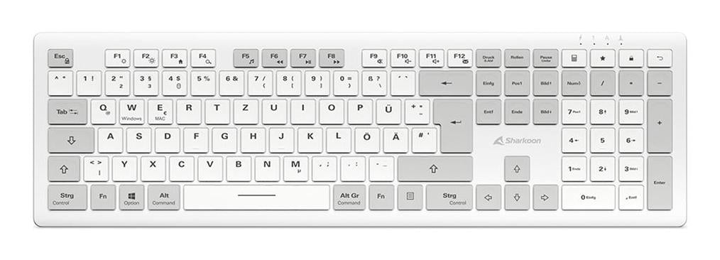 Sharkoon OfficePal K30W (white, DE layout, rubber dome) Sharkoon