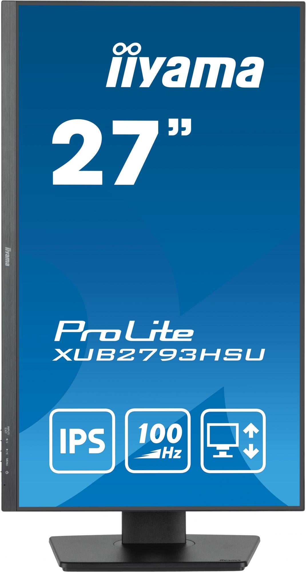 Iiyama ProLite XUB2793HSU-B6 27 1920 X 1080 (Full HD) HDMI DisplayPort 100Hz Pivot Monitor