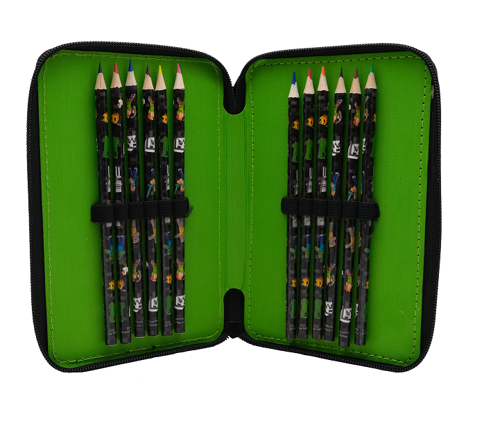 Minecraft - Fylld Dubbeldäckare Pennfodral