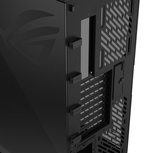 ASUS ROG CRONOX GR801 CURVE TG ARGB BLACK – detalje af tilslutninger (vinkel 3)