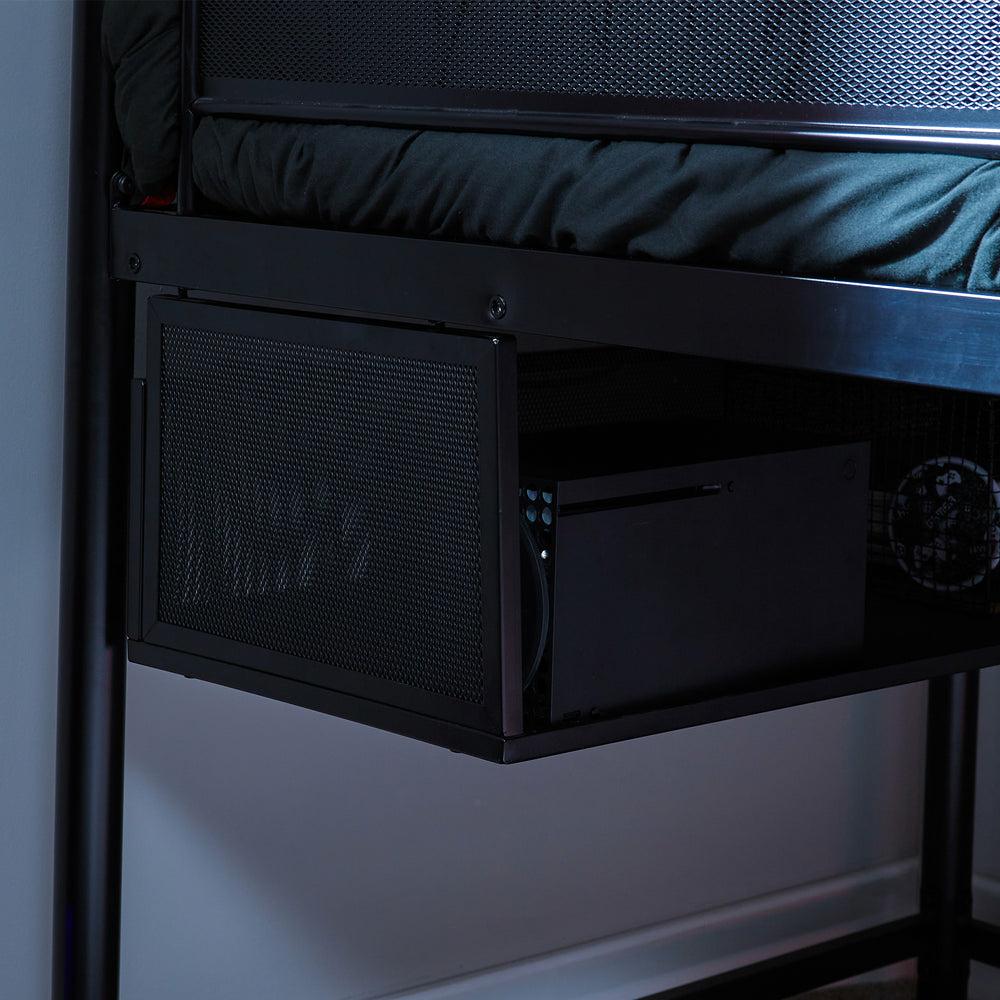 XROCKER CONTRA MID-SLEEPER GAMING VÅNINGSSÄNG MED VÄNDBAR PROFIL - SVART OCH CAMO