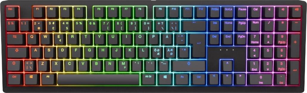 Ducky Zero - Klassisk - Körsbärsröd - RGB - Trådlös