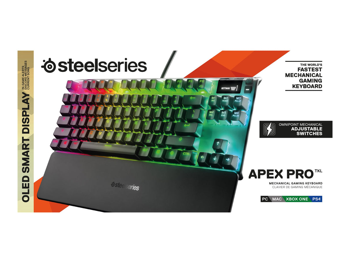 SteelSeries Apex Pro TKL tangentbord mekanisk RGB-kabel