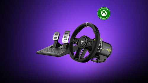 Turtle Beach VelocityOne Race KD3 – Direct Drive-ratsæt – Ratsæt på lilla baggrund
