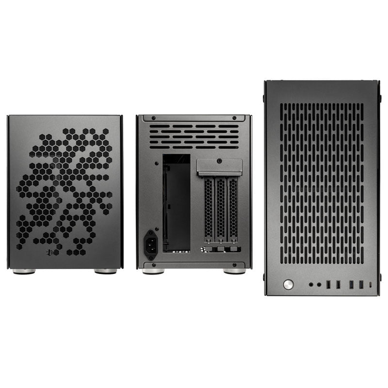 Kolink Rocket Heavy Vented Edition Aluminium Mini-ITX Case-Gunmetal Grey