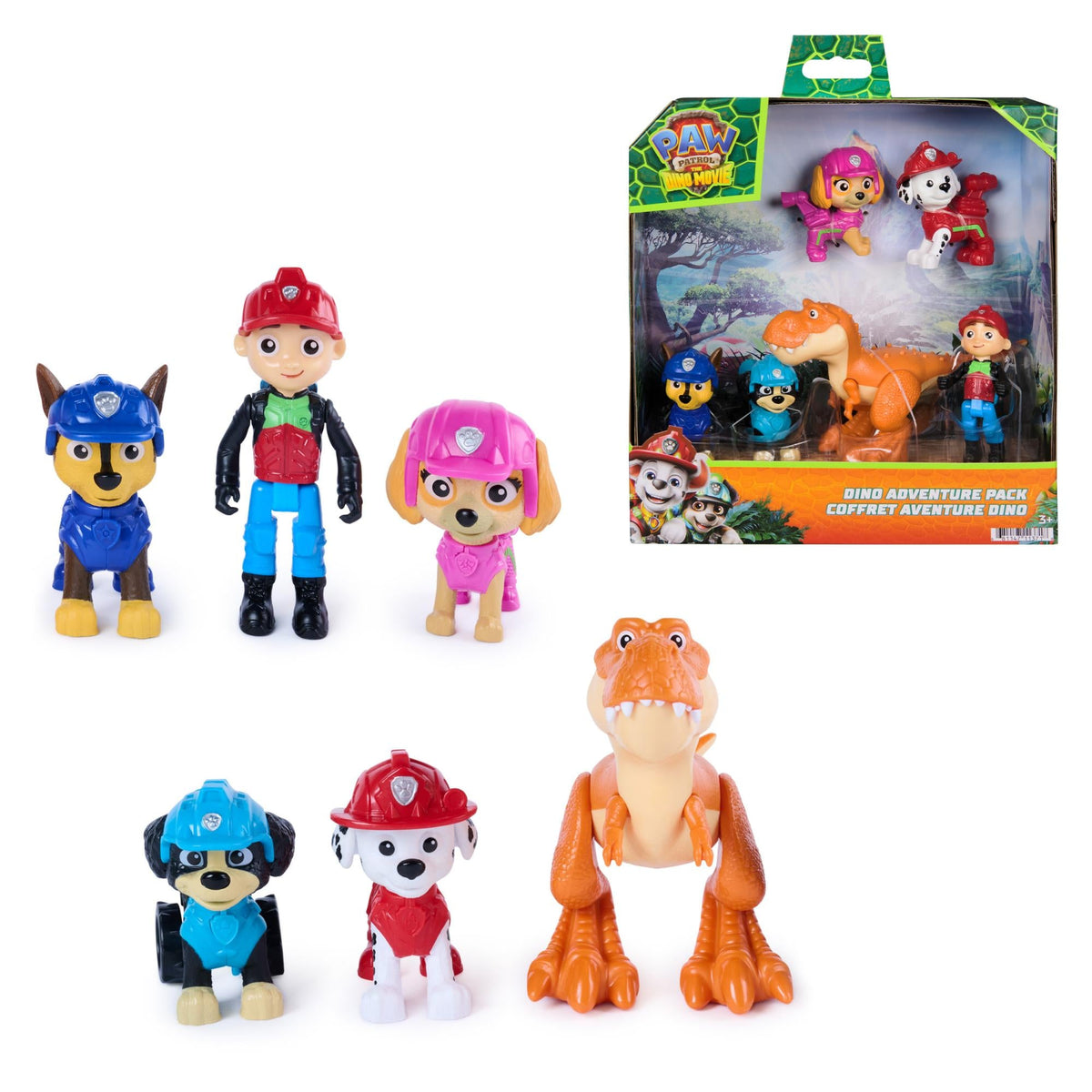 Paw Patrol The Dino Movie – Dino Adventure figursæt, 6 figurer – produktbillede 2