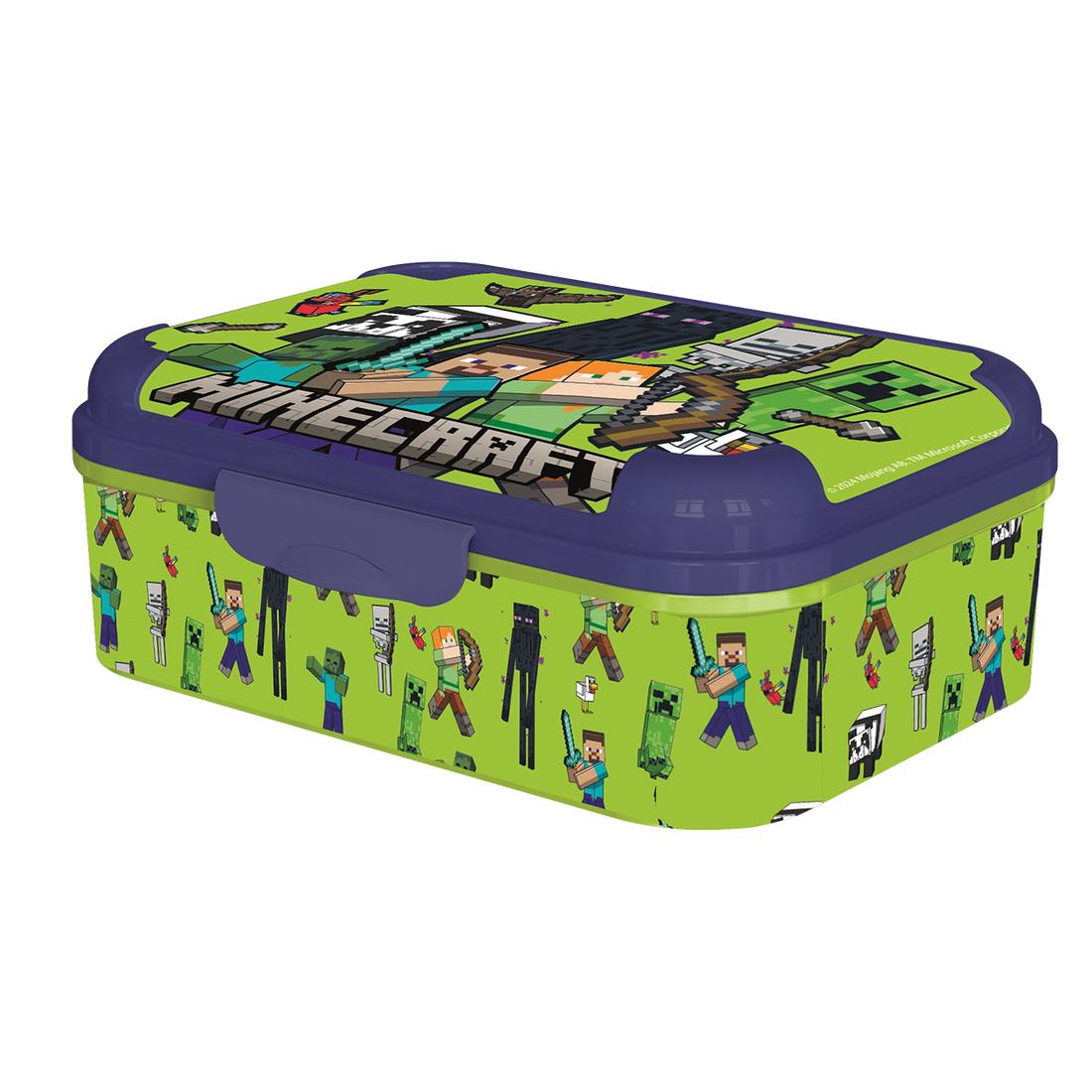Stor - MINECRAFT Asker Lunch box - 17 x 13.5 x 6.2 cm Stor