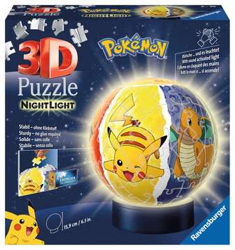 Ravensburger - 3D Pokémon Night Light Pussel - 72 Bitar