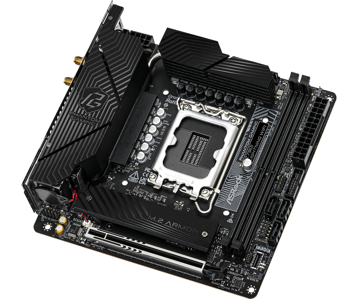 ASRock Phantom Gaming Z690I LIGHTNING WIFI Mini ITX LGA1700 Sockel Intel Z790