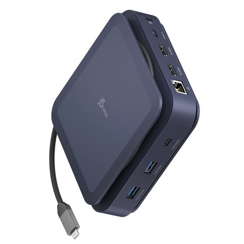 j5create JCD3196-N – dual HDMI-dock, mørkeblå – Dock og kabel