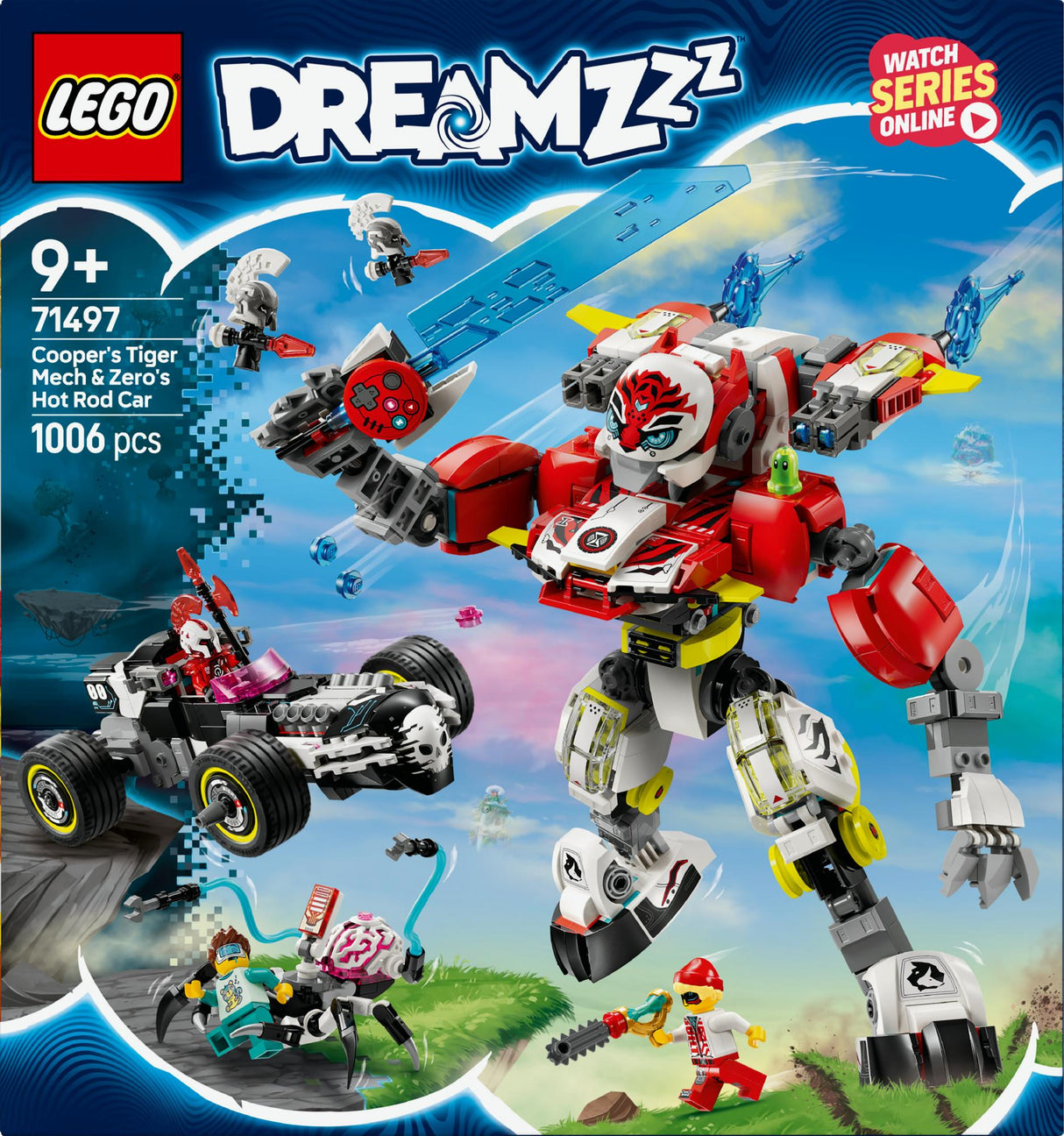 LEGO 71497 DREAMZzz Cooper's Tiger Mech and Zero's Hot Rod car LEGO