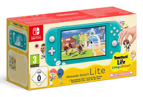 Nintendo Switch Lite turkis + Tomodachi Life - produktbillede