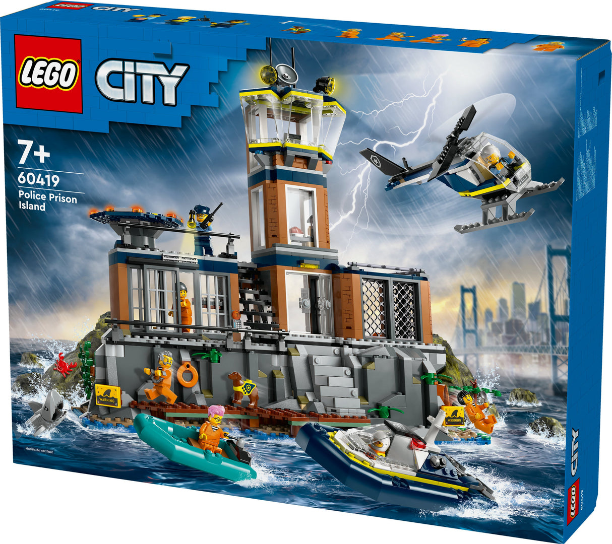 LEGO 60419 City Prison Island Police Station Construction Leksaksväska
