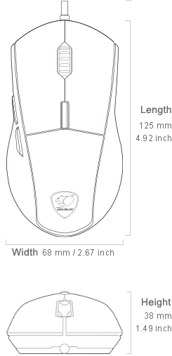 Cougar Mouse Minos XT Pink Gaming-mus