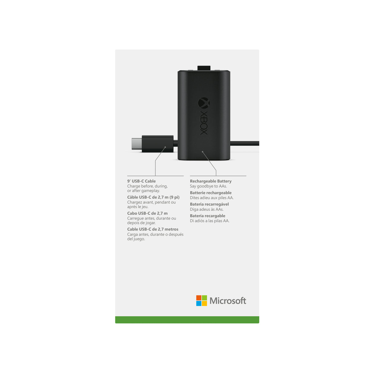 Microsoft Xbox Rechargeable USB-C Cable Ekstern batteripakke Microsoft
