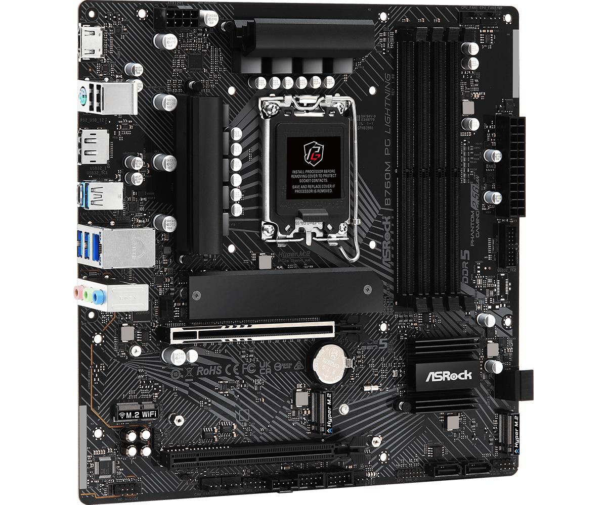 ASRock B760M PG LIGHTNING Micro-ATX LGA1700 Intel B760