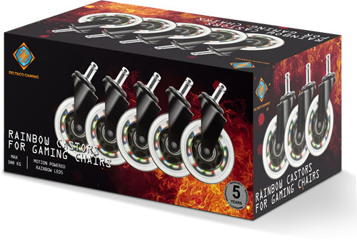 Deltaco Gaming RGB Caster Gaming Stol