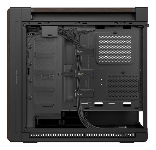 ASUS ProArt PA602 Wood Edition Modern Black - Tempered Glass Panel – indvendig opbygning eller underside (vinkel 4)