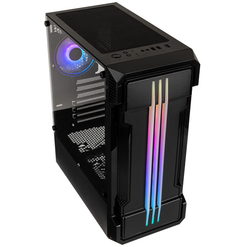 Kolink Inspire Series K10 Midi-Tower ARGB Gaming Case - Svart Fönster