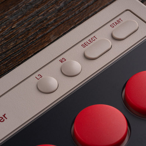 8BitDo Arcade Controller Switch/PC Grå – Select og Start-knapper