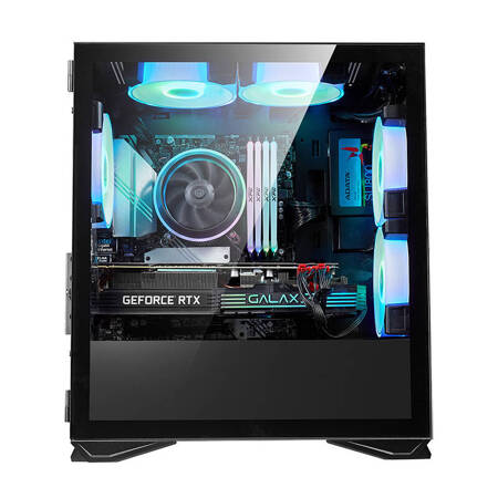 Darkflash DLM22 Datorfodral + 6 Fläktar (svart)