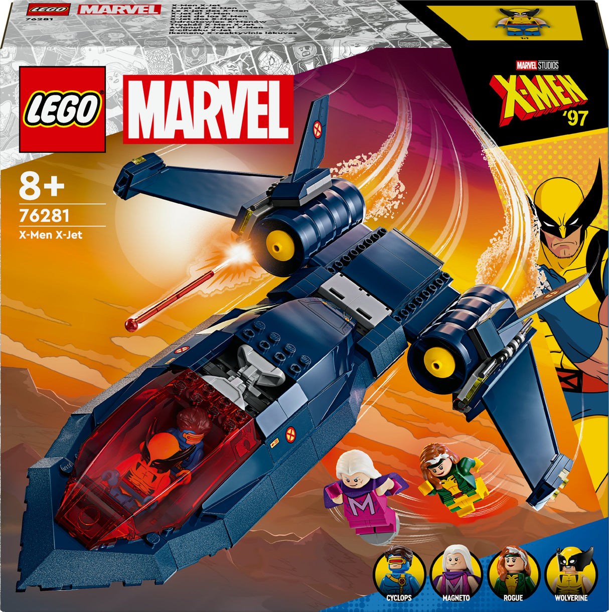 LEGO 76281 Marvel Super Heroes X-Men's X-Jet, Byggleksakssats