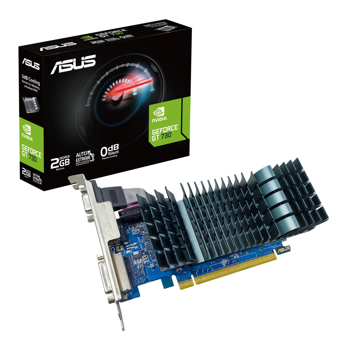 ASUS GeForce GT 730 2GB GDDR3 Silent EVO (med Lockprofilfäste) (GT730-SL-2GD3-BRK-EVO)