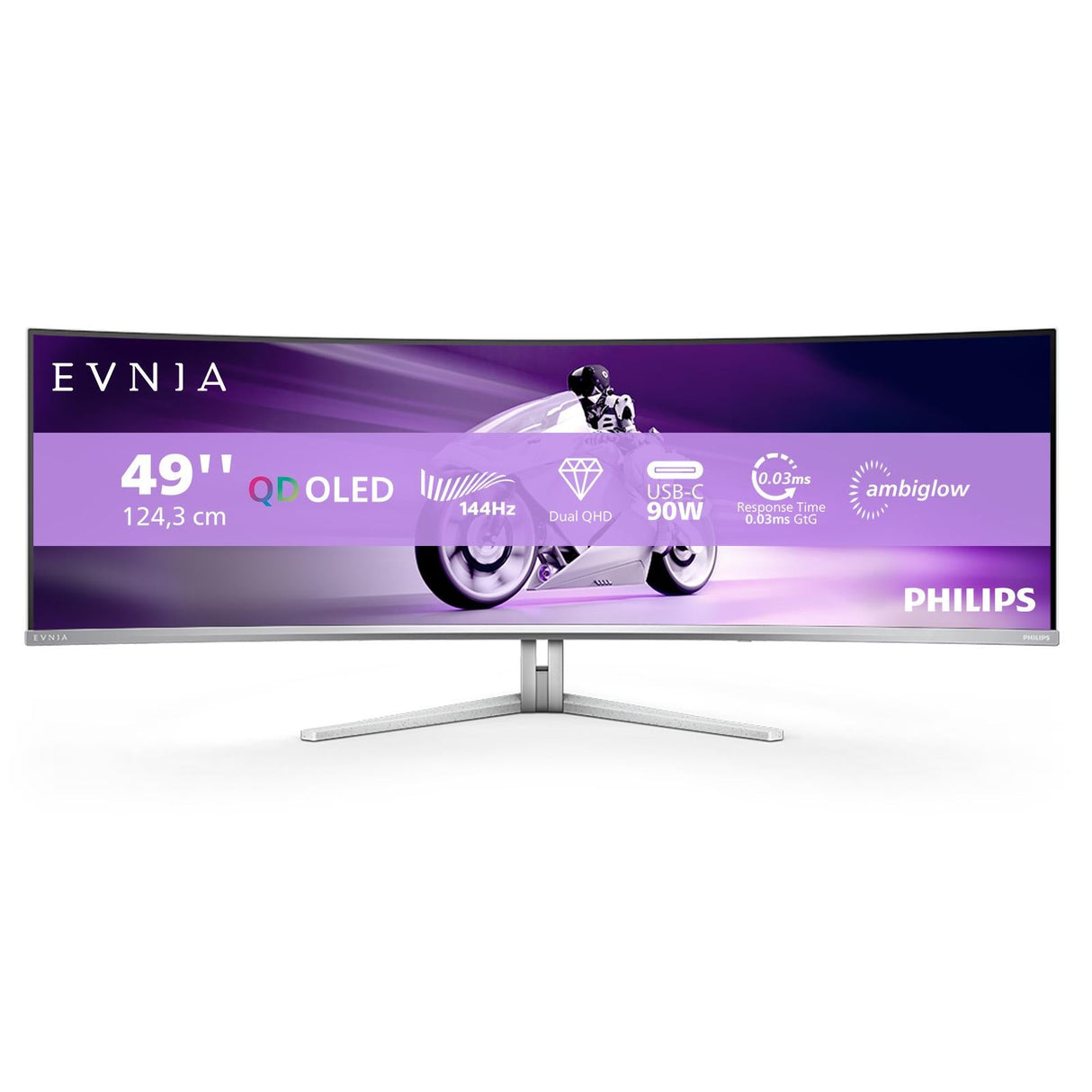 Philips Evnia 8000 49M2C8900L 49 5120 X 1440 (UltraWide) HDMI DisplayPort USB-C 144Hz Dockningsskärm