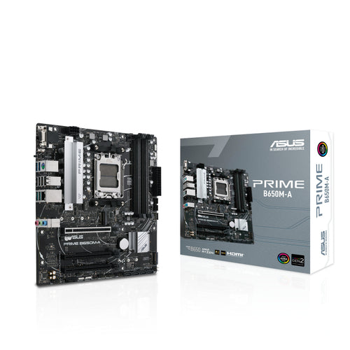ASUS PRIME B650M-A – micro ATX AM5 bundkort – bundkort og emballage