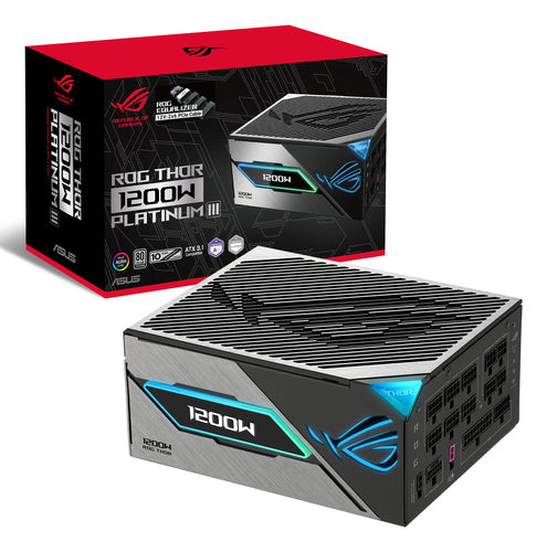 ASUS ROG Thor 1200P3 Gaming E – 1200 W Platinum PSU – strømforsyning og emballage