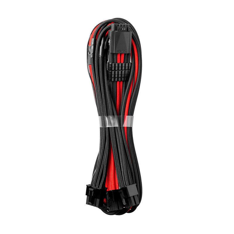 CableMod RT-Series Pro ModMesh 12VHPWR Till 3x PCI-e-kabel För ASUS/Seasonic - 60 Cm, Svart/röd