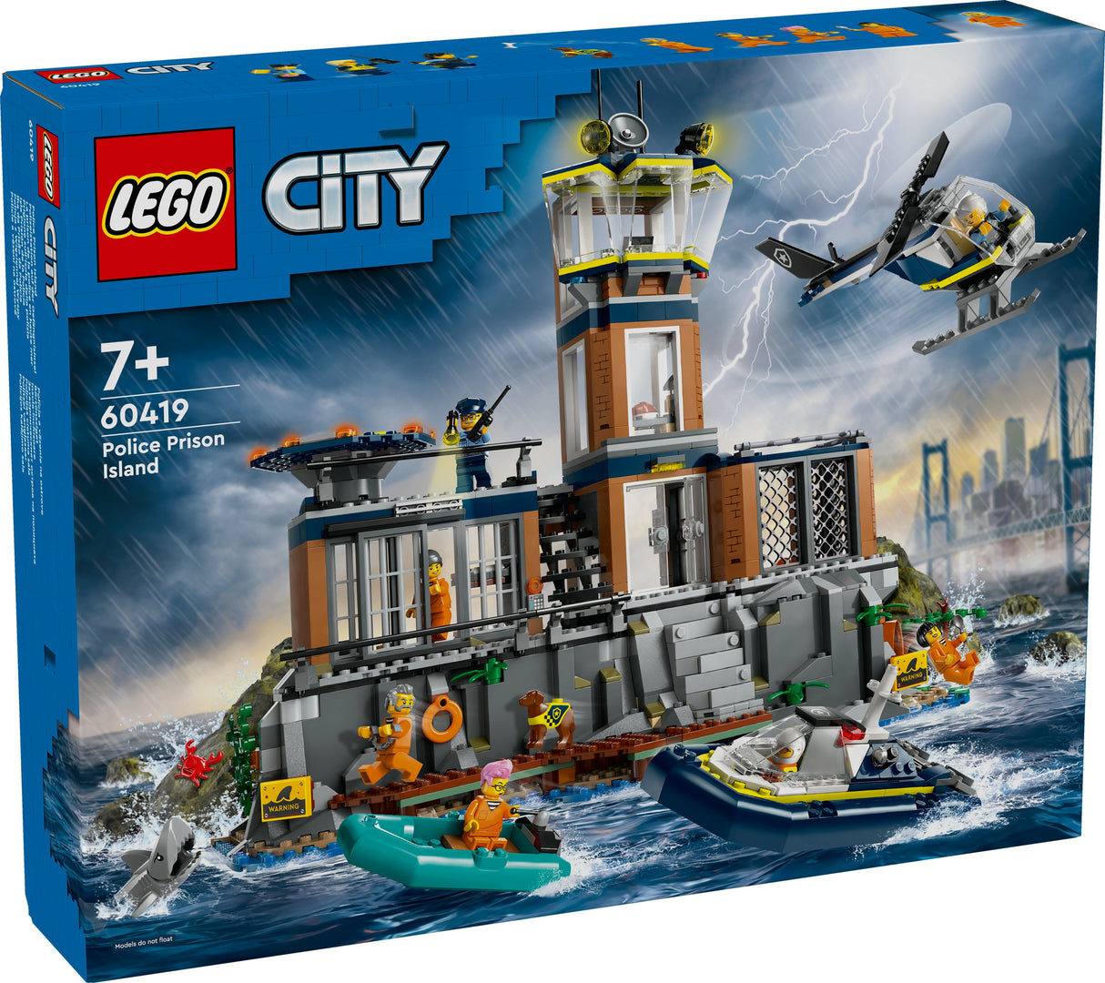LEGO 60419 City Prison Island Police Station Construction Leksaksväska